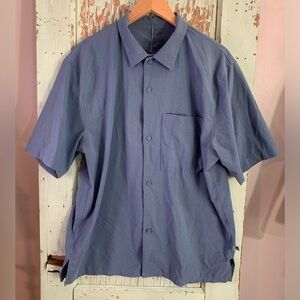 Men's Blue Short Sleeve Shirt